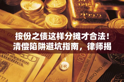 武汉按份之债这样分摊才合法！清偿陷阱避坑指南，律师揭秘关键条款