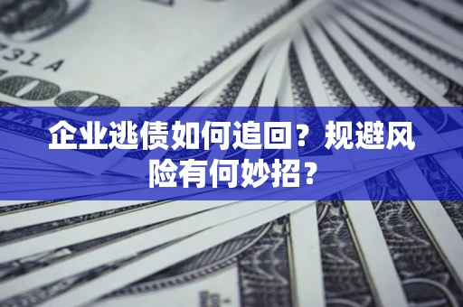 武汉企业逃债如何追回？规避风险有何妙招？