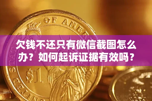 武汉欠钱不还只有微信截图怎么办？如何起诉证据有效吗？
