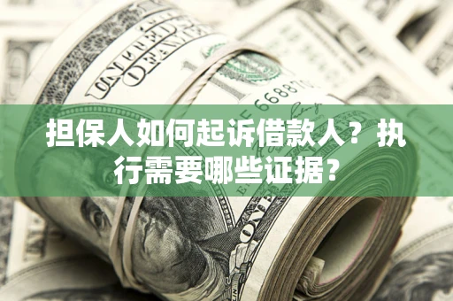 武汉担保人如何起诉借款人？执行需要哪些证据？