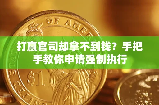 武汉打赢官司却拿不到钱？手把手教你申请强制执行