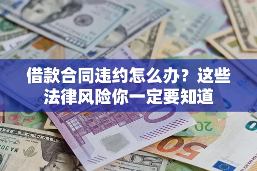 武汉借款合同违约怎么办？这些法律风险你一定要知道