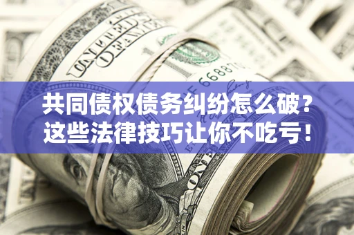 武汉共同债权债务纠纷怎么破？这些法律技巧让你不吃亏！