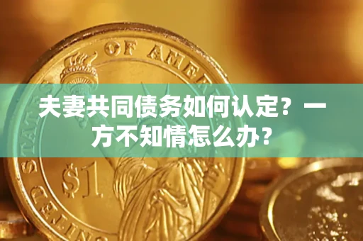 武汉夫妻共同债务如何认定？一方不知情怎么办？