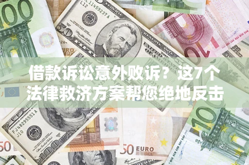 武汉借款诉讼意外败诉？这7个法律救济方案帮您绝地反击！