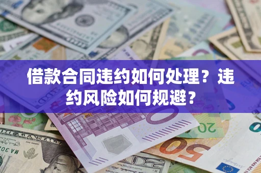 武汉借款合同违约如何处理？违约风险如何规避？