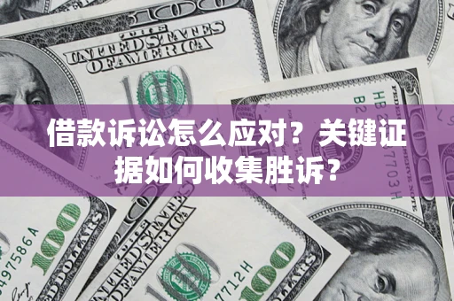 武汉借款诉讼怎么应对？关键证据如何收集胜诉？