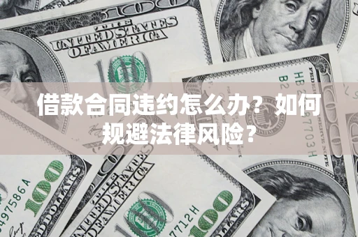 武汉借款合同违约怎么办？如何规避法律风险？
