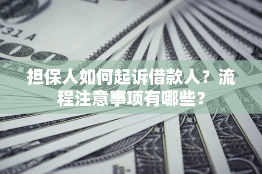 武汉担保人如何起诉借款人？流程注意事项有哪些？